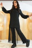 Oscar Eliza Tulle Jumper Dress Black 
